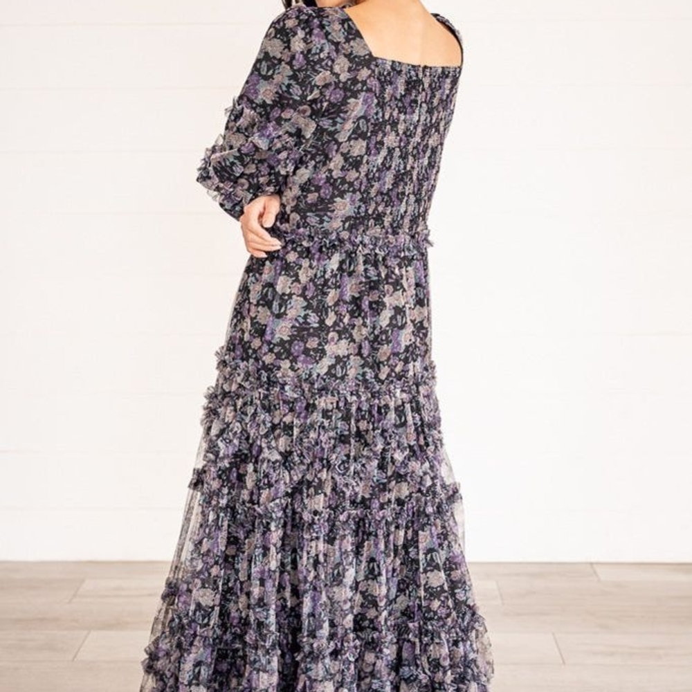 Catherine Dress In Black Floral